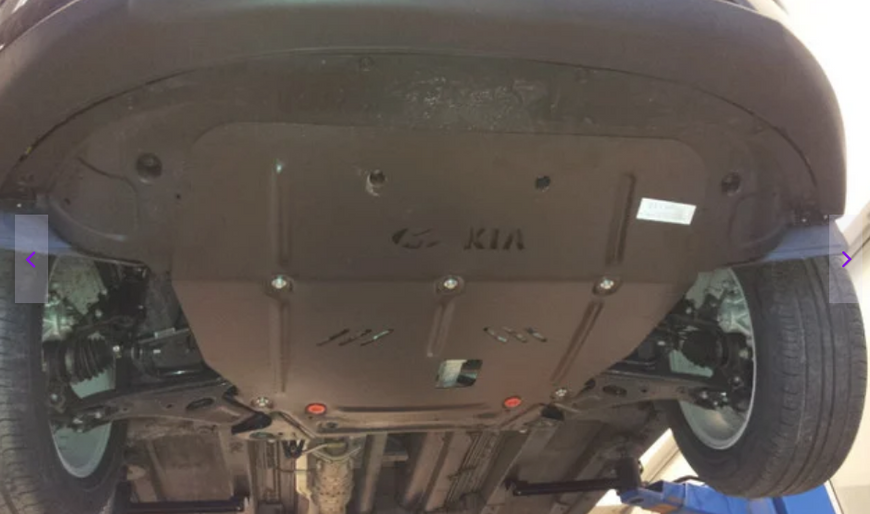 Захист двигуна Hyundai ix35 (2009-2015) поверх пластику /V: всі/ на двигун і КПП - 2.0 мм. 100647 фото