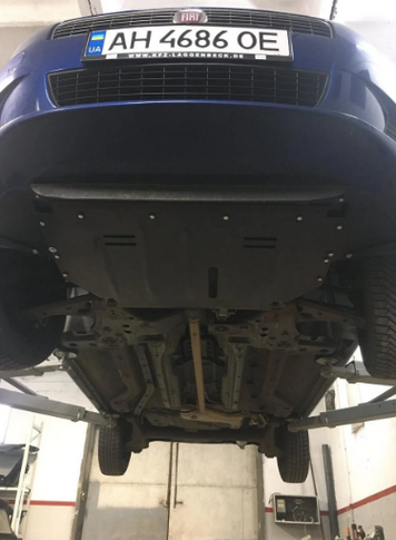 Захист двигуна Fiat Punto III (199) (2005-2018) /V: всі/ на двигун і КПП - 2.0 мм. 100377 фото