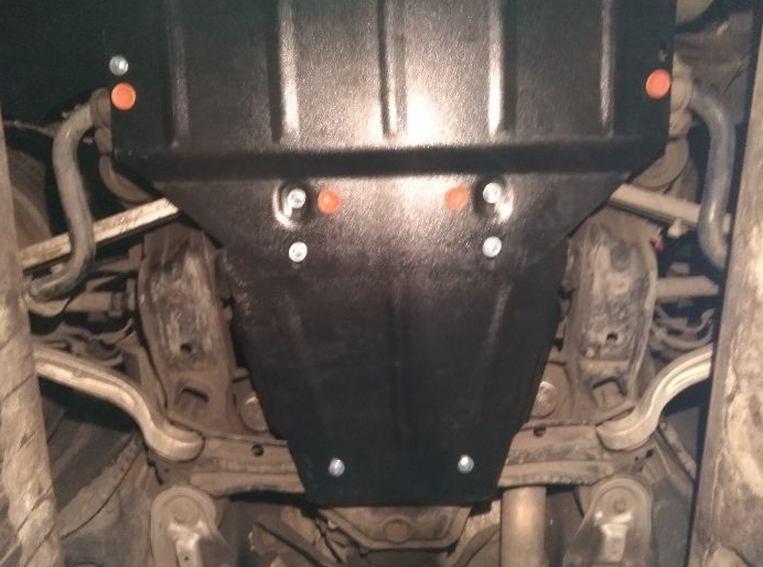 Захист двигуна Audi A6 C6 (2004-2011) /V: V-подібний V6/ на радіатор, двигун, КПП - 2.0 мм. 100054 фото