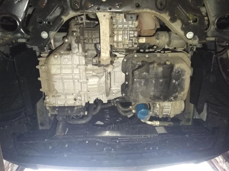 Захист двигуна Hyundai SantaFe III (2012-2018) /V: всі/ на радіатор, двигун, КПП - 2.0 мм. 100656 фото