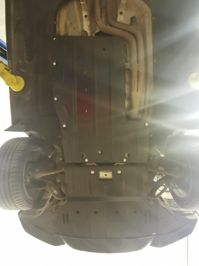 Захист двигуна BMW 5 Series F10/F11 (2009-2017) 2WD /V: 3.0L і менше/ на двигун і КПП - 2.0 мм. 100108 фото