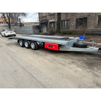 Лавета, причіп для перевезення авто, Евакуатор 3 гальмівні вісі! 6000х2100 3500кг (А960163) TransporterA960163 фото