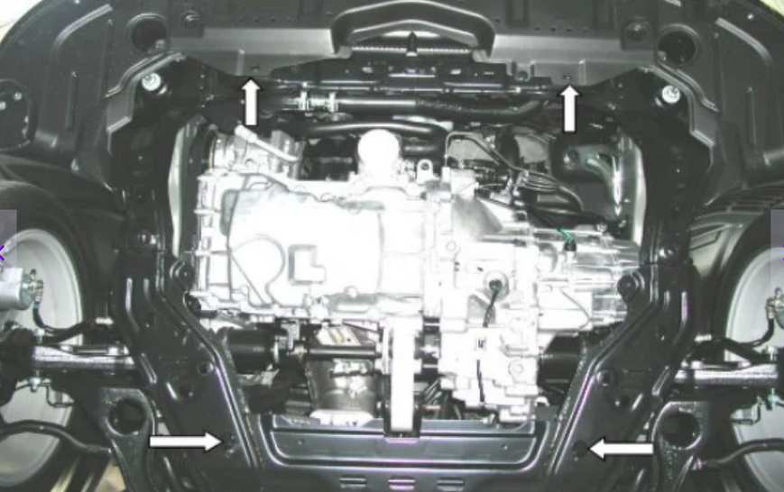 Захист двигуна Mazda 6 II (2007-2012) Європа /V: всі/ на двигун і КПП - 2.0 мм. 101036 фото