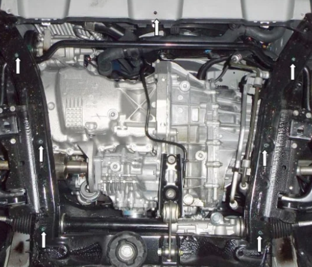 Захист двигуна Renault Duster I (HS) (2010-2021) /V: всі/ на двигун і КПП - 2.0 мм. 101477 фото