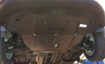 Захист двигуна Hyundai Tucson II (LM) (2009-2015) поверх пластику /V: всі/ на двигун і КПП - 2.0 мм. 100687 фото